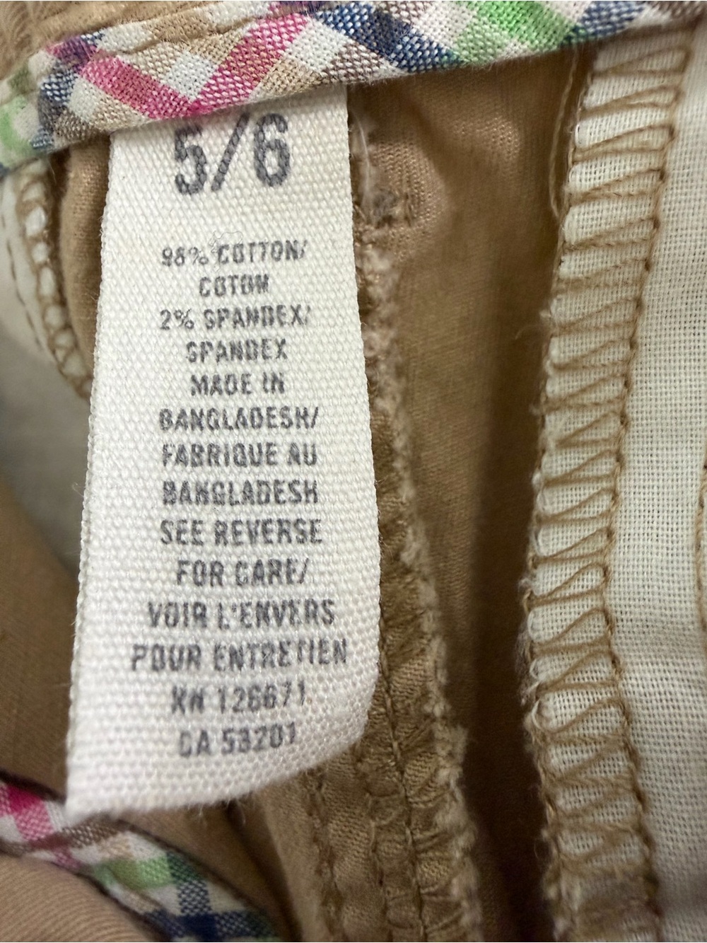 Aeropostale Classic Khaki Bermuda Shorts/Capri Pants Sz 5/6 Y2K - Picture 4 of 5